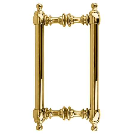 Cr Laurence Unlacquered Brass 8 in. Colonial Style Back-to-Back Pull Handles C0L8X8ULBR